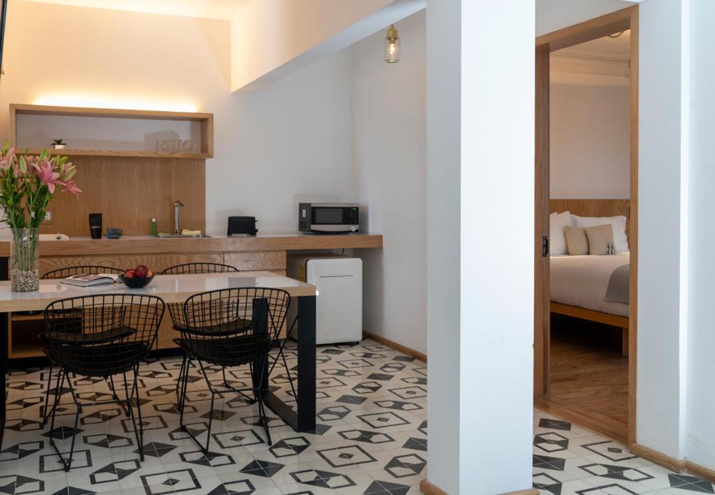 casa decu hotels for gays mexico city kitchen in the room