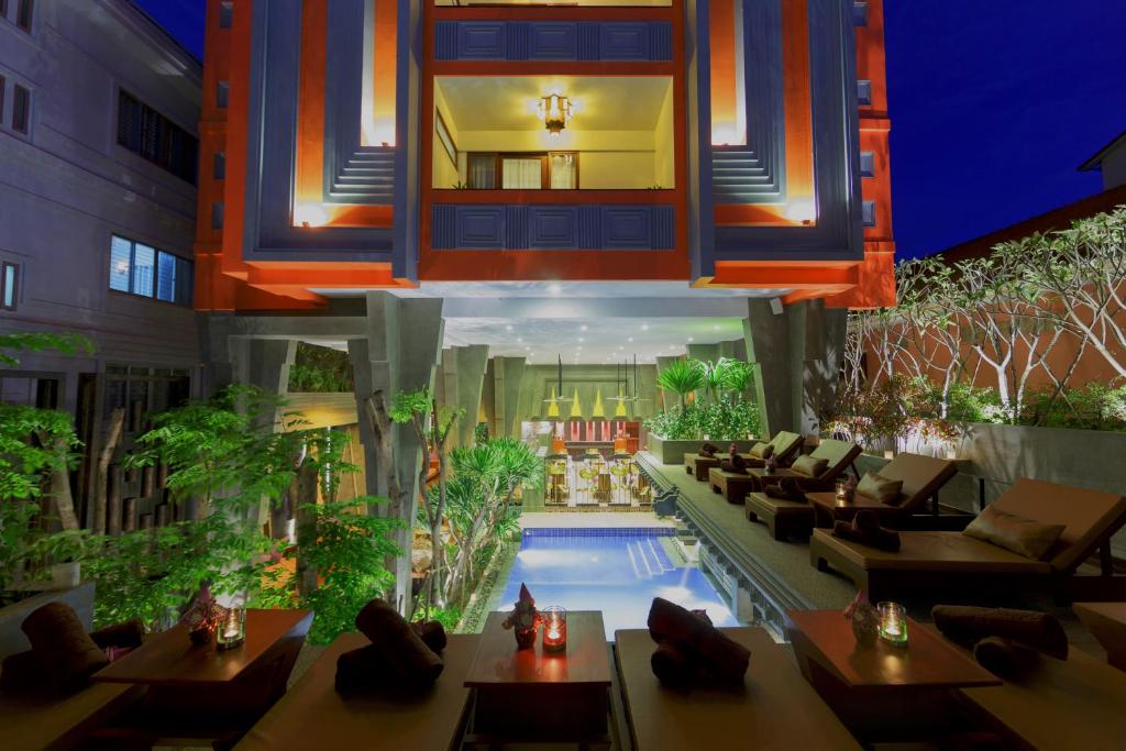golden temple boutique hotels for gays siem reap hotel front and pool