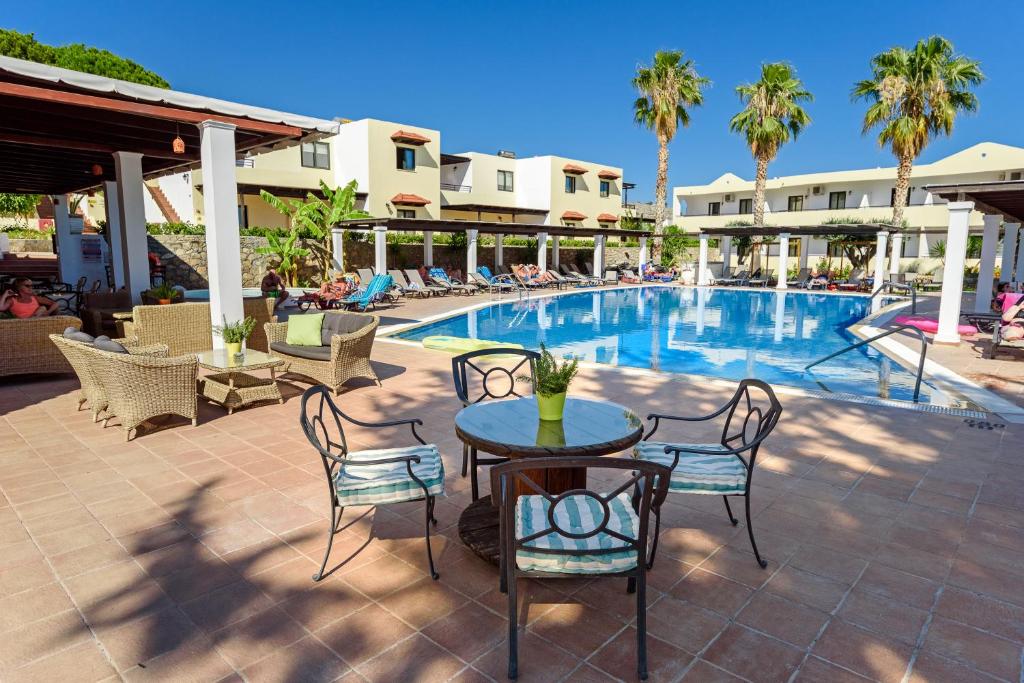 pefkos village resort hotels for gays rhodes hotel front and pool